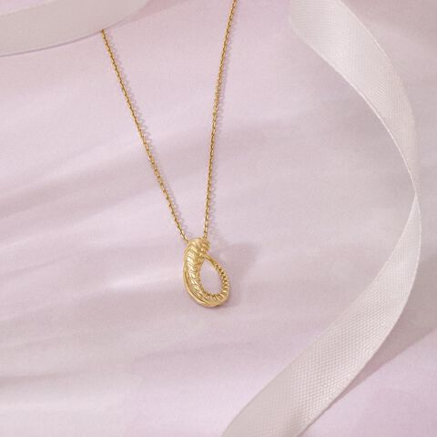 Chevron Trend Gold Pendant