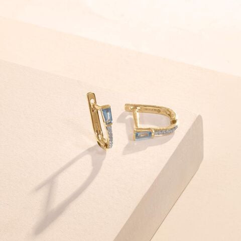 Cool Poise Diamond Hoop Earrings