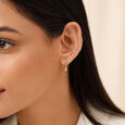 Dazzling Descent 18K Yellow Hoop Earrings,,hi-res view 1