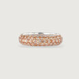 Champagne Elegance Silver Finger Ring,,hi-res view 3