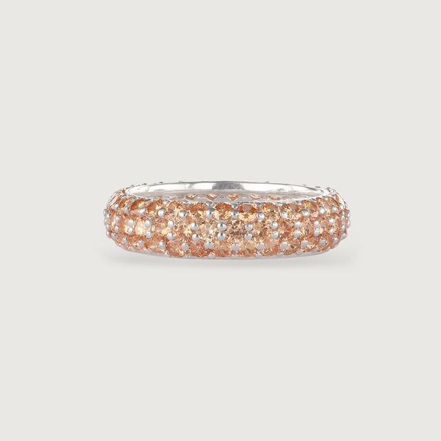 Champagne Elegance Silver Finger Ring,,hi-res image number null