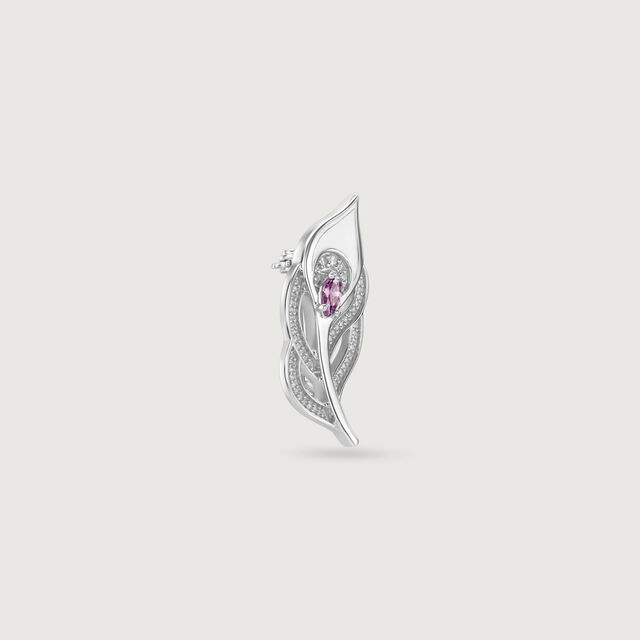 Whimsical Amethyst Silver Brooch,,hi-res image number null