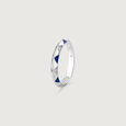 Edgy Dynamic Enamel Silver Ring,,hi-res view 3