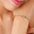 14KT Rose Gold Chic Dual-Tone Rhombus Diamond Bangle,,hi-res view 1