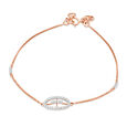 14Kt Rose Gold Unique Oval Diamond Bracelet,,hi-res view 2