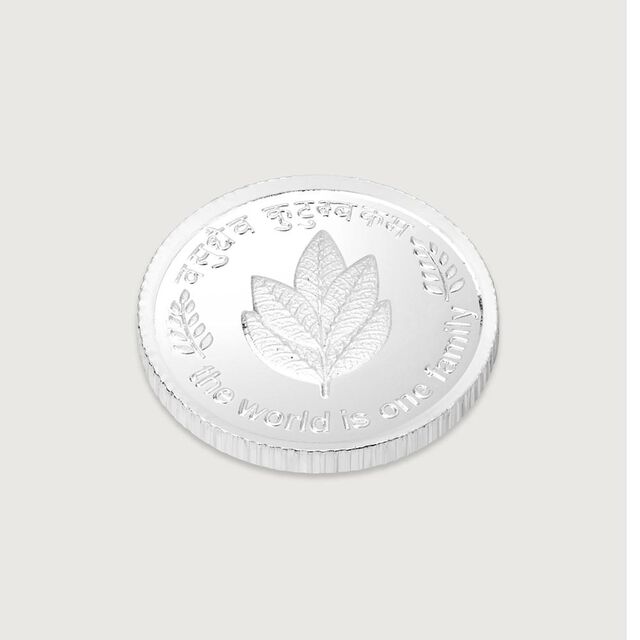 10 GM 999 Mango Leaf Silver Coins,,hi-res image number null