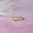 Zigzag Glimmer Gold & Diamond Finger Ring,,hi-res view 1