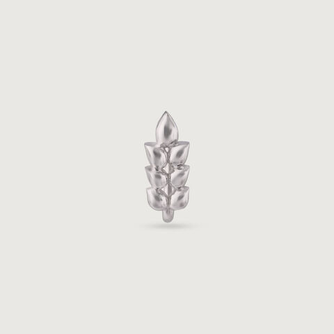 Playful Stacked Silver Nose Pin