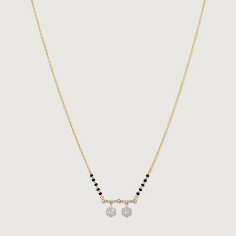 Chic Geometric Diamond Mangalsutra
