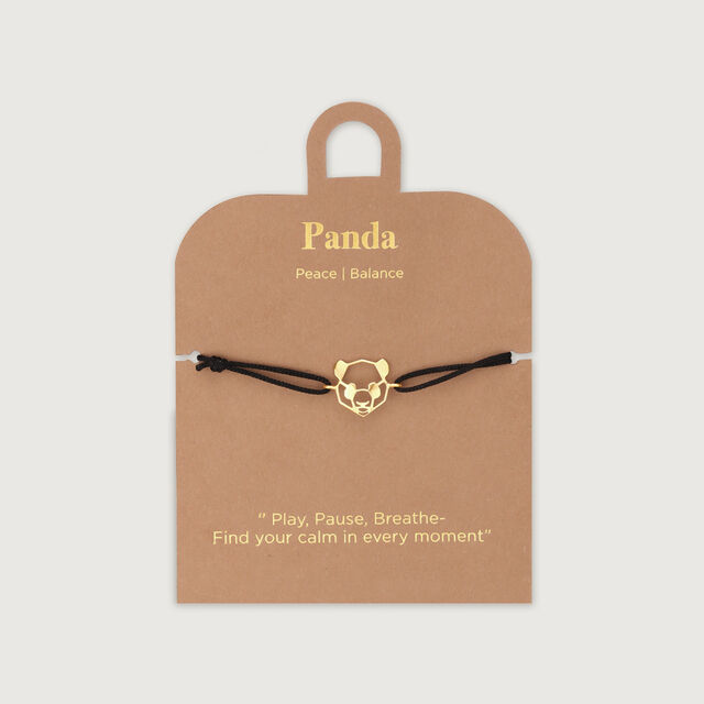 Cool Calm Panda Gold Bracelet,,hi-res image number null
