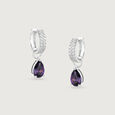 Trendy Gleam Silver Hoop Earrings,,hi-res view 3