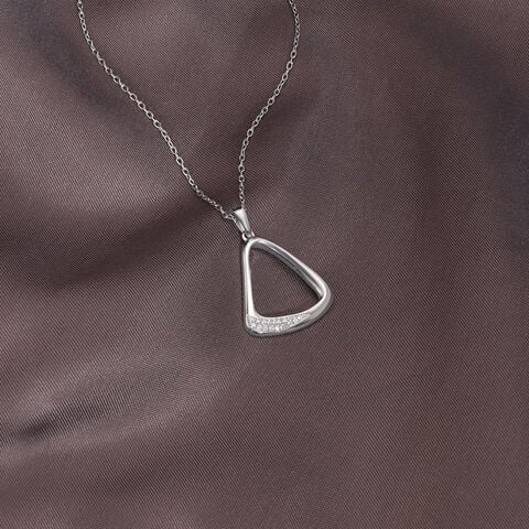 Refined Curve Silver Necklace