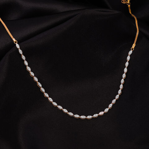 Radiant Ivy 14 Kt Gold and Diamond Necklace