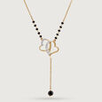 Interlocking Hearts Gold & Diamond Mangalsutra,,hi-res view 3