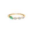 14KT Yellow Gold Spellbound Whispers Emerald Finger Ring,,hi-res view 2