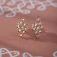 Kollam Wander Gold and Diamond Stud Earrings,,hi-res view 1