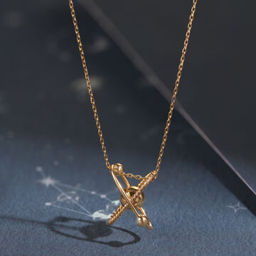 Double Moon Elegance 18KT Pendant