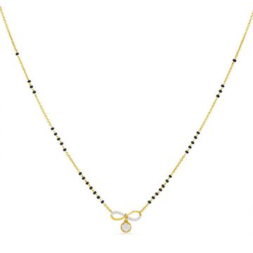 14KT Yellow Gold  and Diamond Mangalsutra to Surprise Your Wife