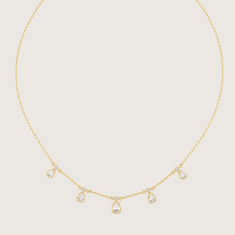 Graceful Drape Polki Diamond Necklace