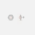 Artistic Pearl Silver Stud Earrings,,hi-res view 4