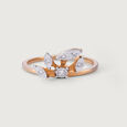 Leaf Whisper Gold and Diamond Finger Ring,,hi-res view 5