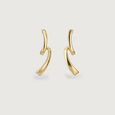 Sculpted Twist Gold Stud Earrings,,hi-res view 3