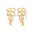 14 Kt Yellow Gold City Vines Hoop Earrings,,hi-res view 3