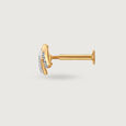 Stellar Elegance 14KT Diamond Nose Pin,,hi-res view 5