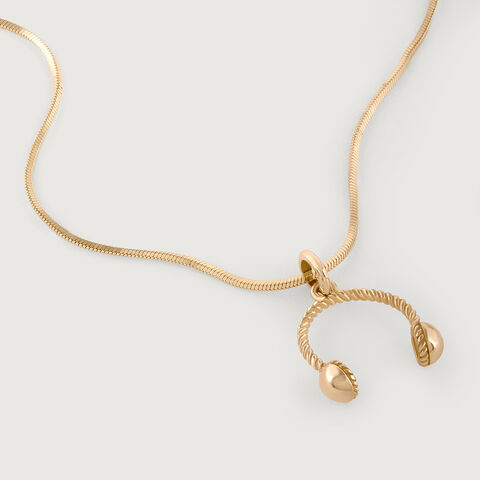 Headphone Charm Gold Pendant