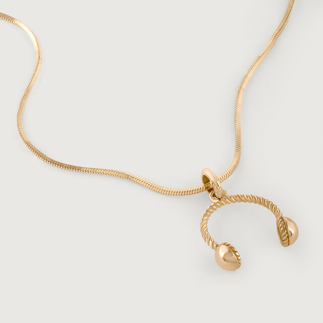 Headphone Charm Gold Pendant,,hi-res image number null