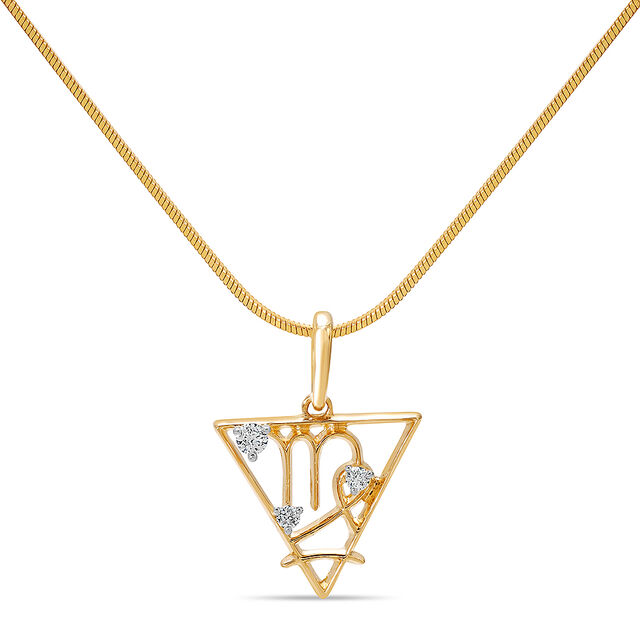 14kt Yellow Gold Virgo Pendant,,hi-res image number null