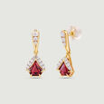 Joyful Lantern Pink Garnet Drop Earrings,,hi-res view 2