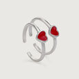Crimson Crush Silver Toe Ring for Women,,hi-res view 2