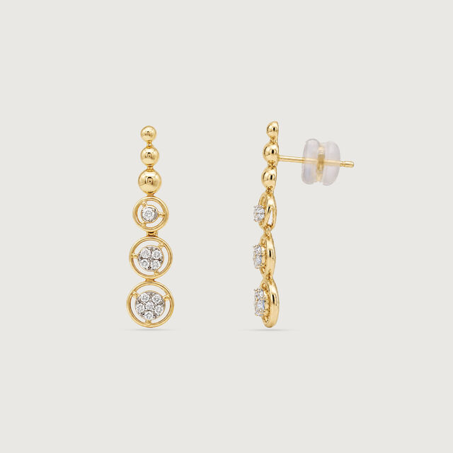 Poised Orbit Diamond Drop Earrings,,hi-res image number null