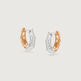Dual Radiance Ruby & Diamond Hoop Earrings,,hi-res view 6