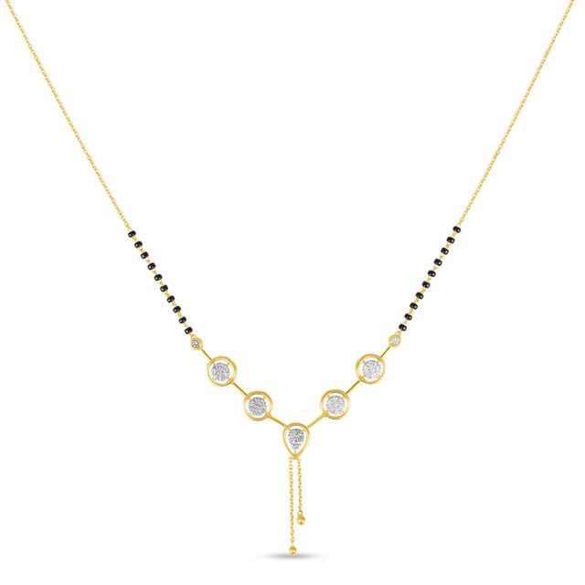 14KT Yellow Gold Diamond Mangalsutra,,hi-res image number null