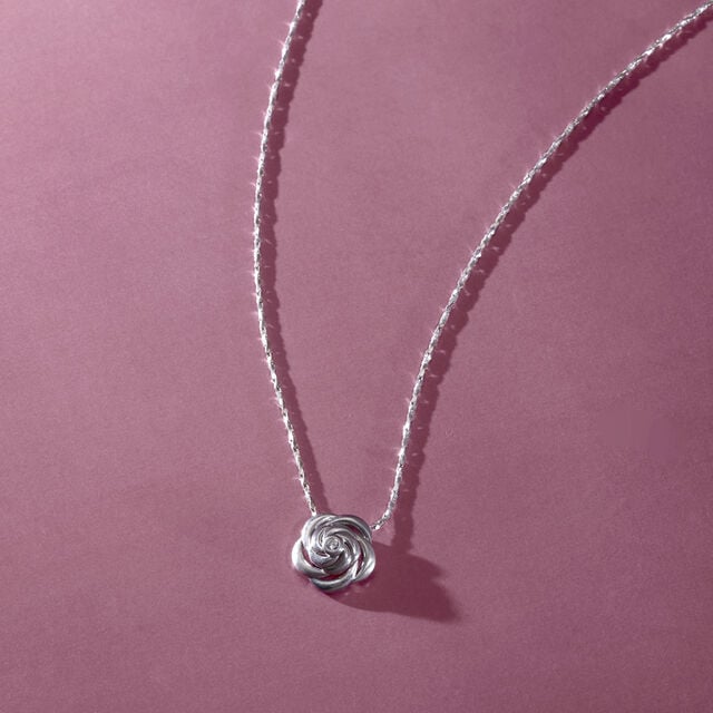 Rosette Glow Silver Pendant,,hi-res image number null