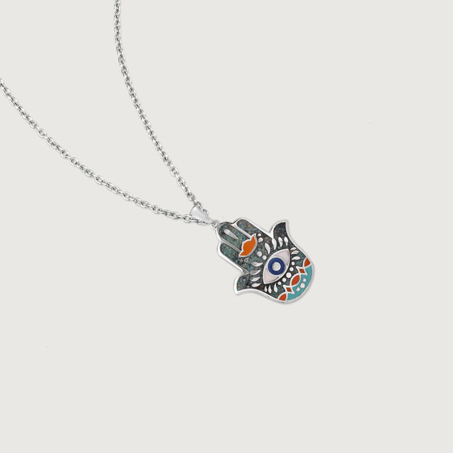 Steller Hamsa Silver Pendant,,hi-res image number null