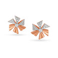 18KT Rose Gold Diamond Earrings To Treasure Her Love,,hi-res view 1