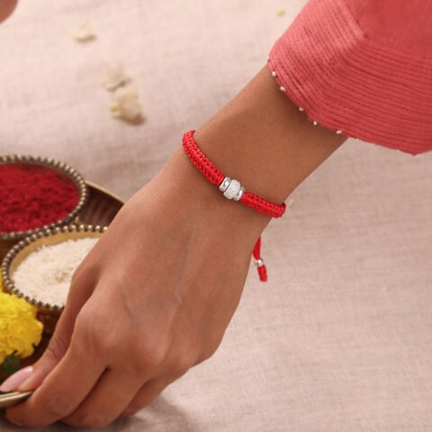 Radiant Texture Silver Rakhi