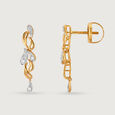 Dewdrop Cascade 18 Kt Gold & Diamond Drop Earrings,,hi-res view 4