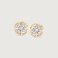 Spark Clover Diamond Stud Earrings,,hi-res view 3