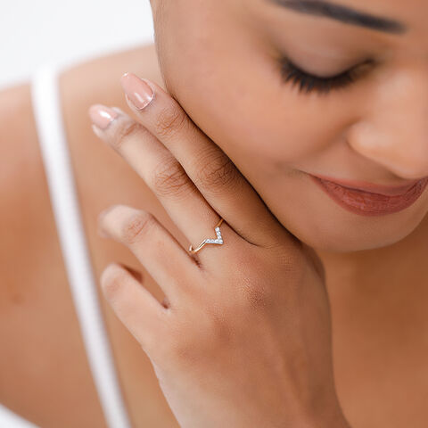 14KT Sun-Kissed Summit Diamond Finger Ring