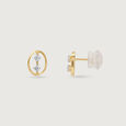 Oval Pop Diamond Earrings,,hi-res view 4