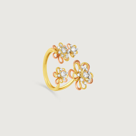 Forget Me Not Floral Diamond Ring
