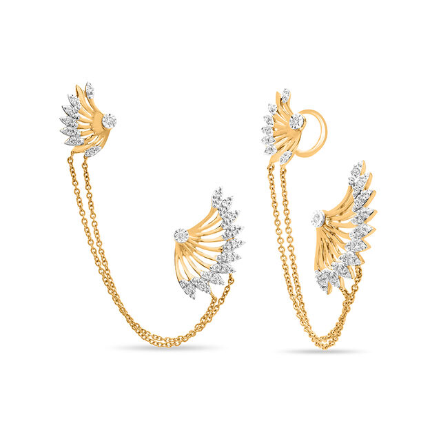 14kt Yellow Gold Charmed Ear Cuff,,hi-res image number null