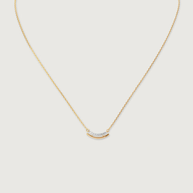 Curved Spark Diamond Necklace,,hi-res image number null