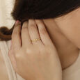 Letter W 14KT Yellow Gold Initial Ring,,hi-res view 2