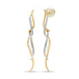 14 KT Golden Vineyard Drop Earrings,,hi-res view 3