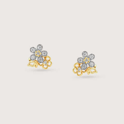 Butterfly Garden Diamond Stud Earrings